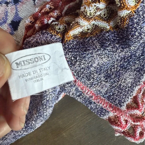 Missoni light weight cotton blend multi colored cardigan - Picture 9 of 11